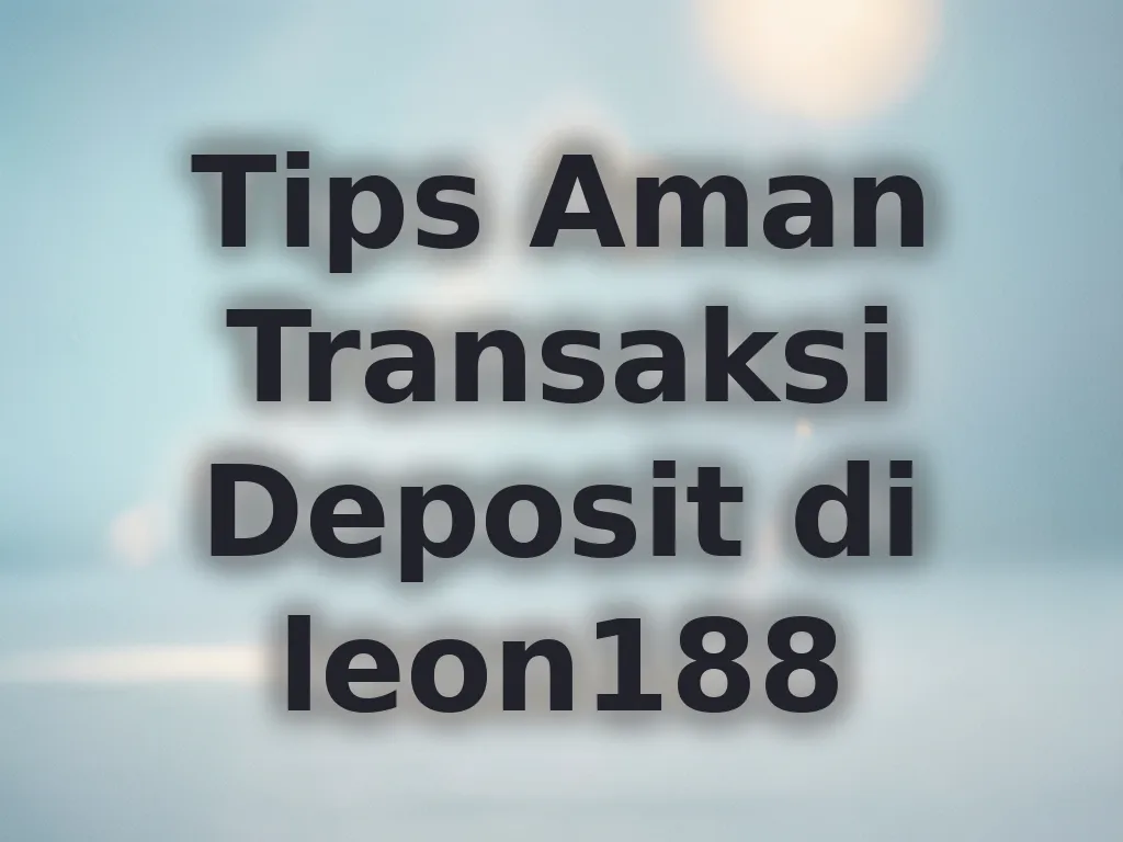 Tips Aman Transaksi Deposit di leon188
